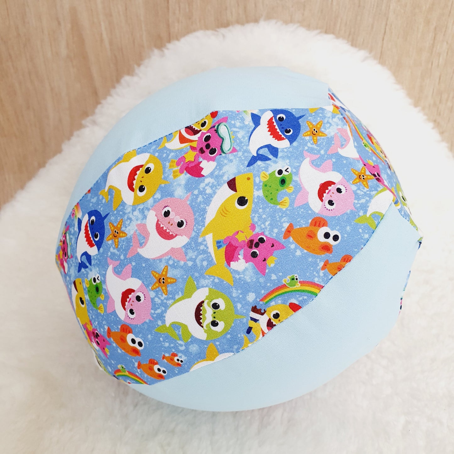 Balloon Ball Cover - Balloon Balls -  Handmade Fabric Balloon Cover - BABY SHARK print