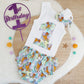 BAMBI print Girls 1st Birthday - Cake Smash Outfit, Size 0