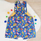 MARIO print Overalls, Baby / Toddler Overalls, Short Leg Romper, Size 2