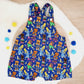 BANANAS print Overalls, Baby Overalls, Short Leg Romper, Size 1