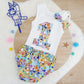 Blue Dog Girls 1st Birthday - Cake Smash Outfit, Size 0
