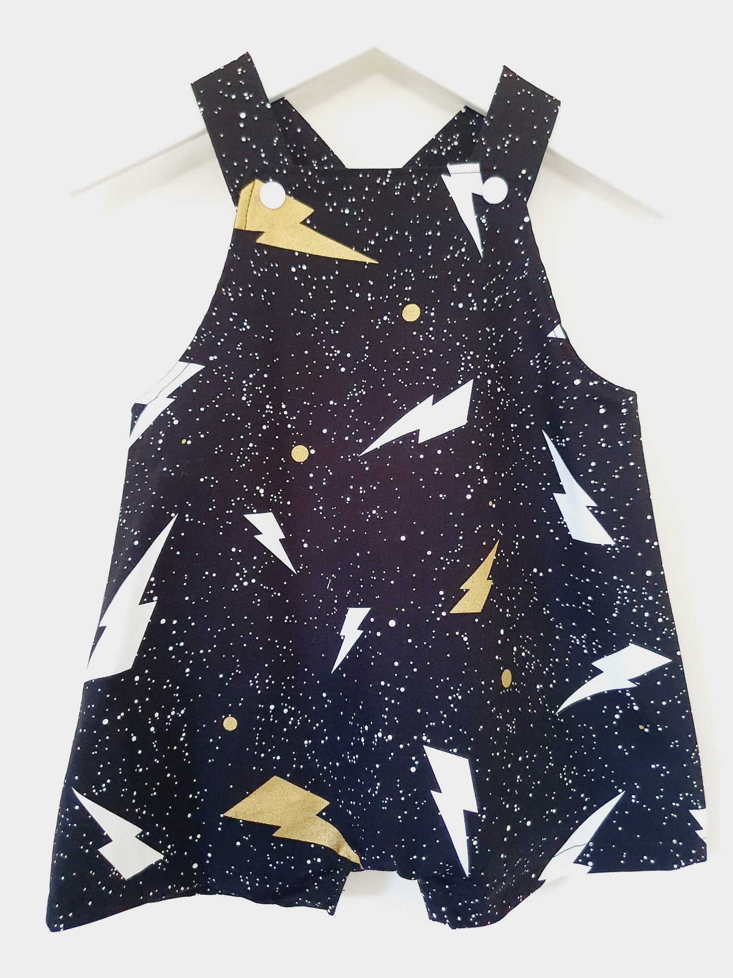 FLASH Overalls, Baby Overalls, Short Leg Romper, Size 1