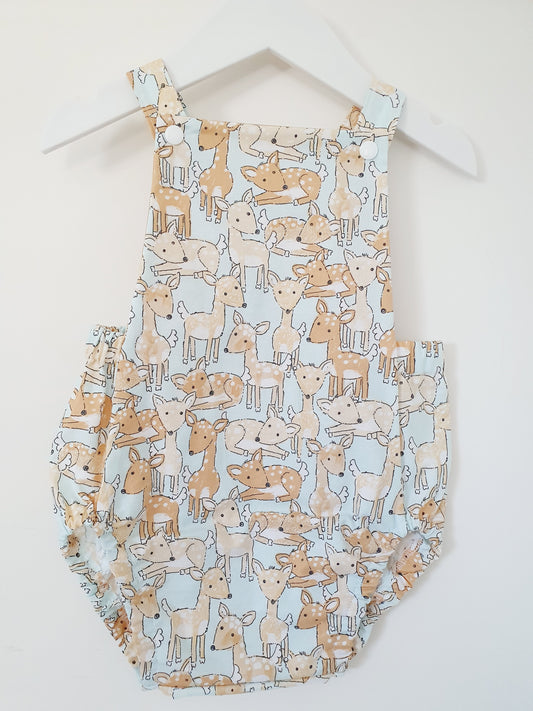 FAWN print Baby Romper, Size 1