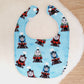 THOMAS print Bib, Handmade Baby Bib, Feeding Bib