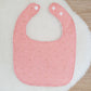 Peachy Pink Bib, Handmade Baby Bib, Feeding Bib