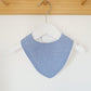 CHAMBRAY DARK BLUE Bandana Dribble Bib, Handmade Baby Bib, Cotton / Bamboo, Ultra Absorbent