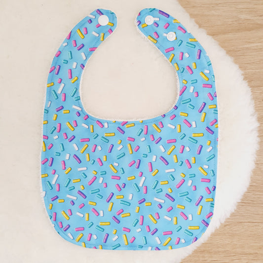 Sprinkles Bib, Handmade Baby Bib, Feeding Bib