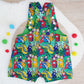 TUBBIES print Overalls, Baby Overalls, Short Leg Romper, Size 1