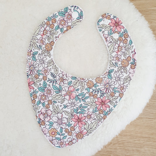 Bandana Dribble Bib, Handmade Baby Bib, Cotton / Bamboo, Ultra Absorbent