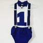 Navy Boys 1st Birthday Outfit, Size 1