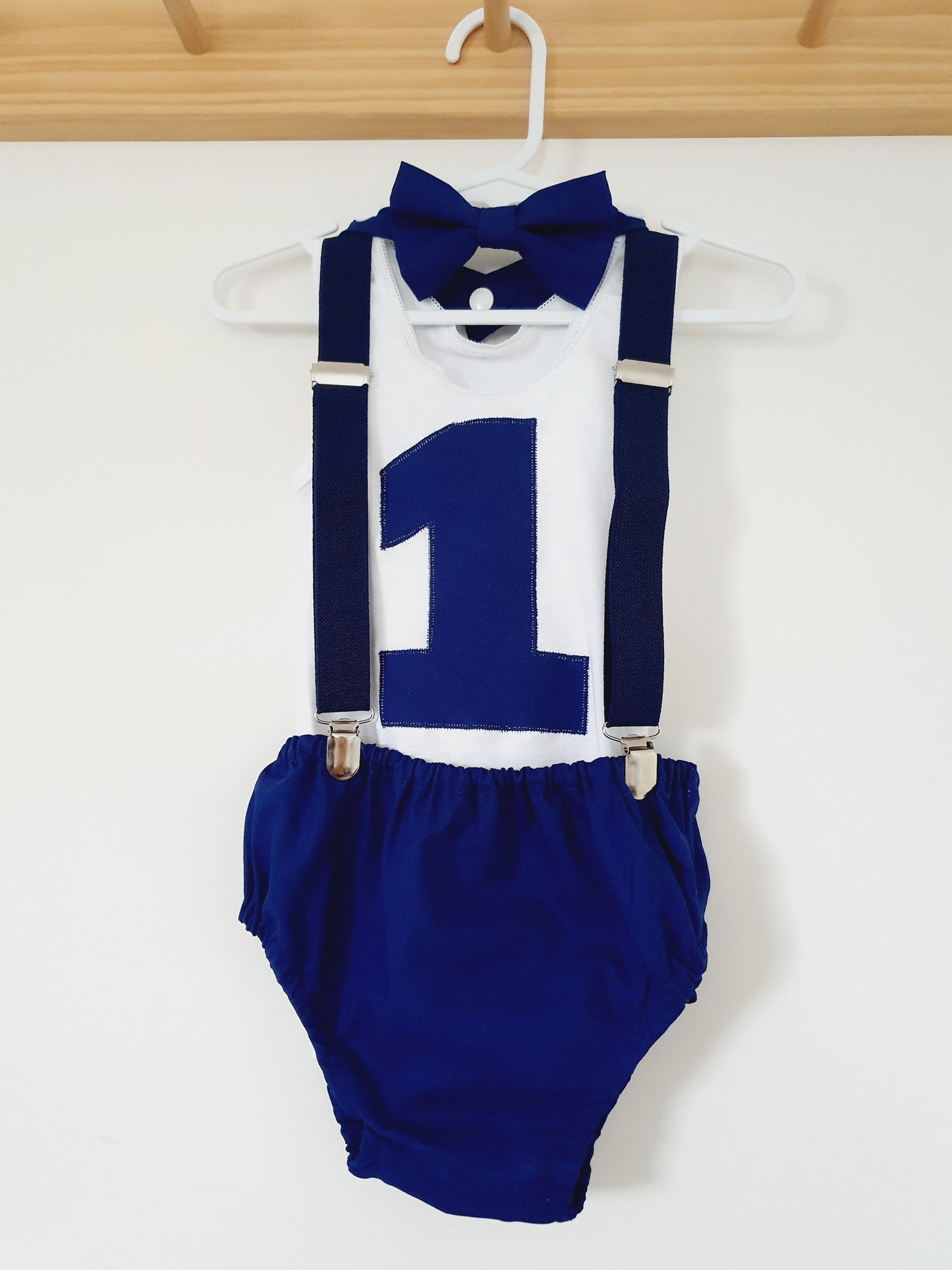 Navy Boys 1st Birthday Outfit, Size 1