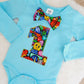 BLOCKS Boys 1st Birthday Long Sleeve Bodysuit, Size 0