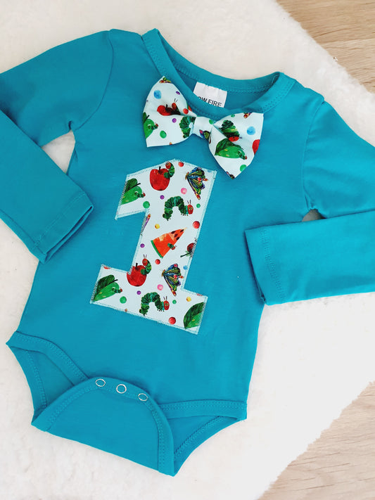 Boys 1st Birthday Long Sleeve Bodysuit, Size 0