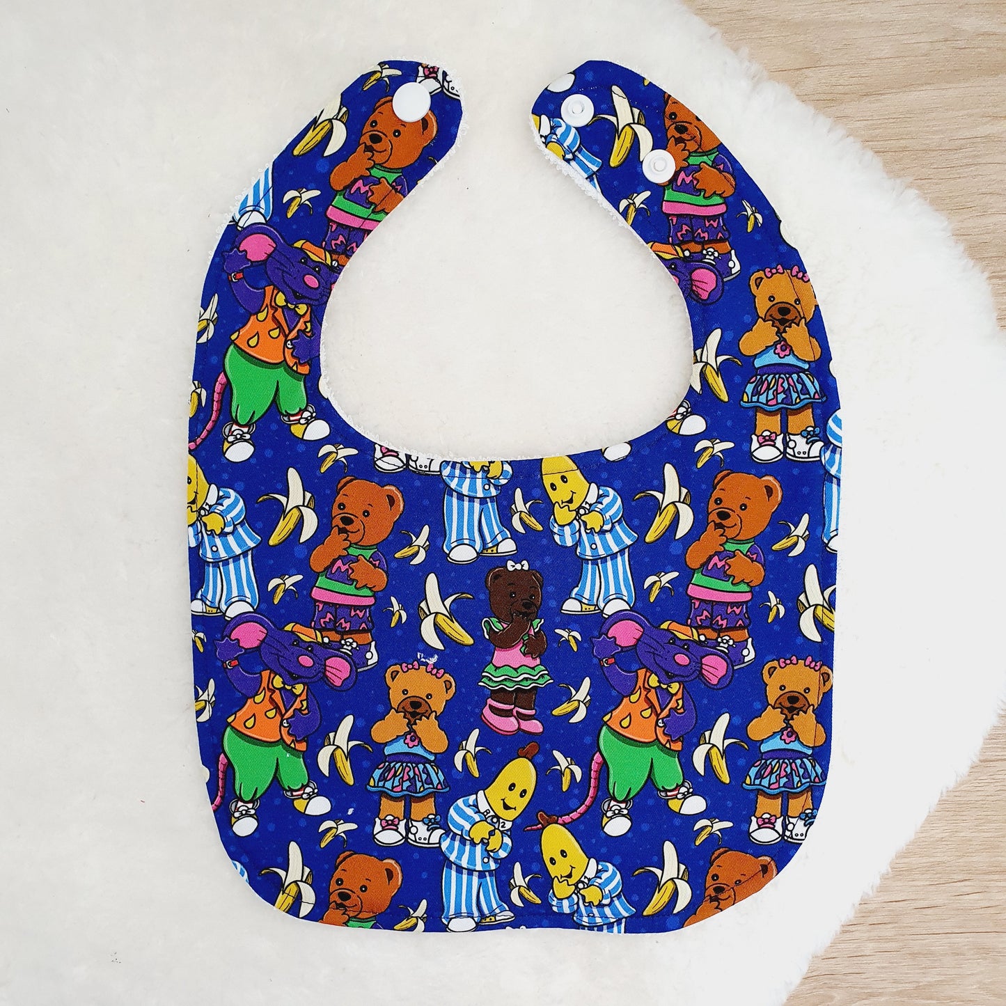 BANANAS print Bib, Handmade Baby Bib, Feeding Bib