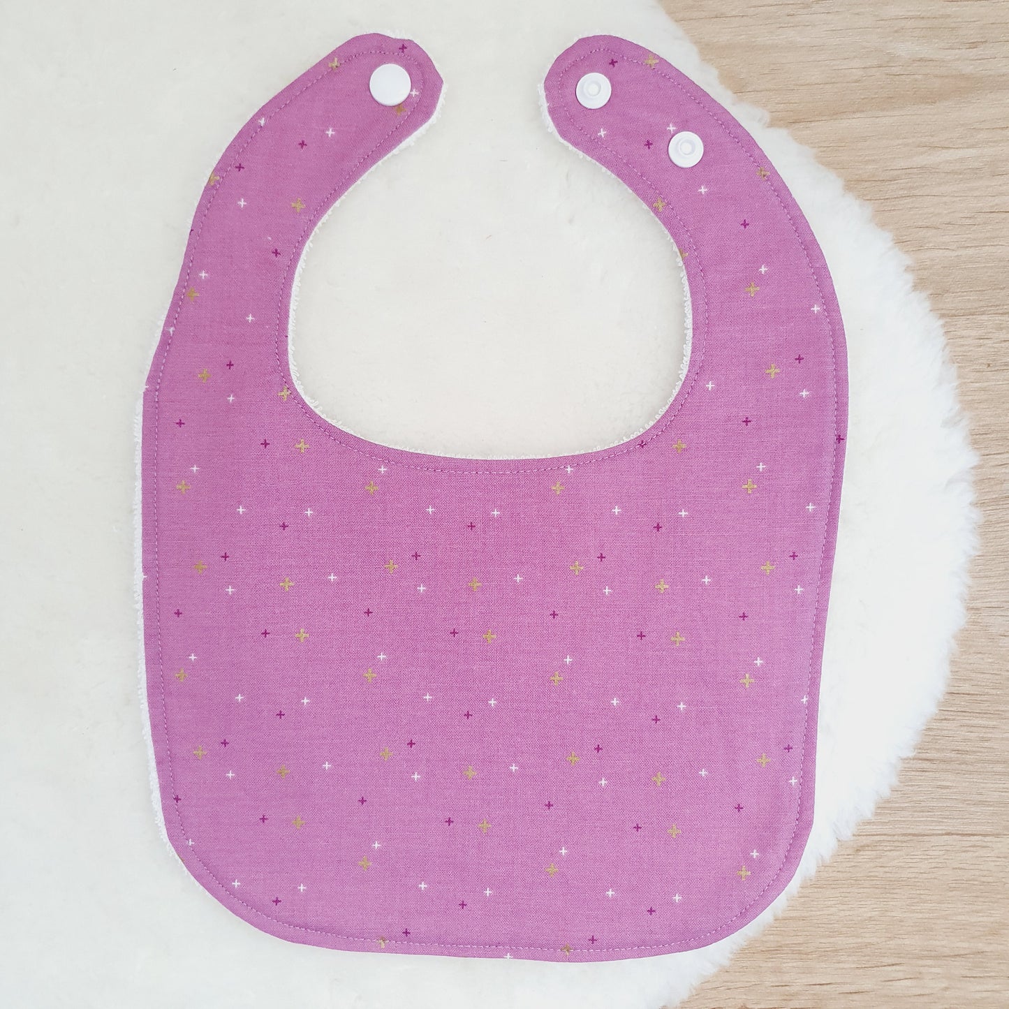 Orchid Bib, Handmade Baby Bib, Feeding Bib