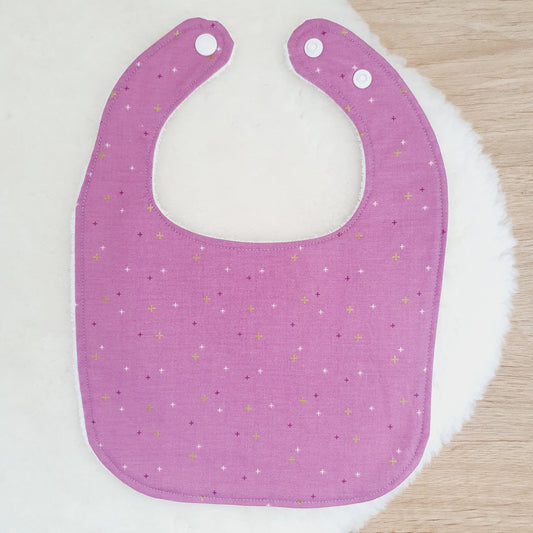 Orchid Bib, Handmade Baby Bib, Feeding Bib