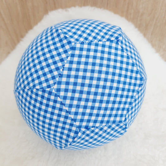 Balloon Ball Cover - Balloon Balls -  Handmade Fabric Balloon Cover - Blue Gingham
