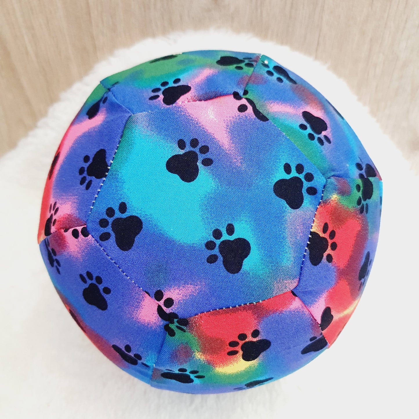 Balloon Ball Cover - Balloon Balls -  Handmade Fabric Balloon Cover - Paw Print