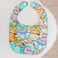 Dinosaurs Bib, Handmade Baby Bib, Feeding Bib