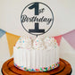 1st Birthday Cake Topper - Black