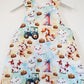 Baby / Toddler Overalls, Short Leg Romper, Size 1