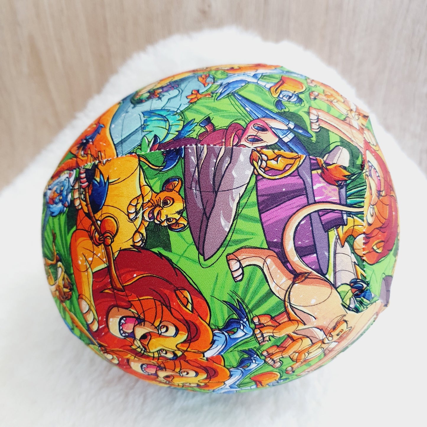 Balloon Ball Cover - Balloon Balls -  Handmade Fabric Balloon Cover - LION print