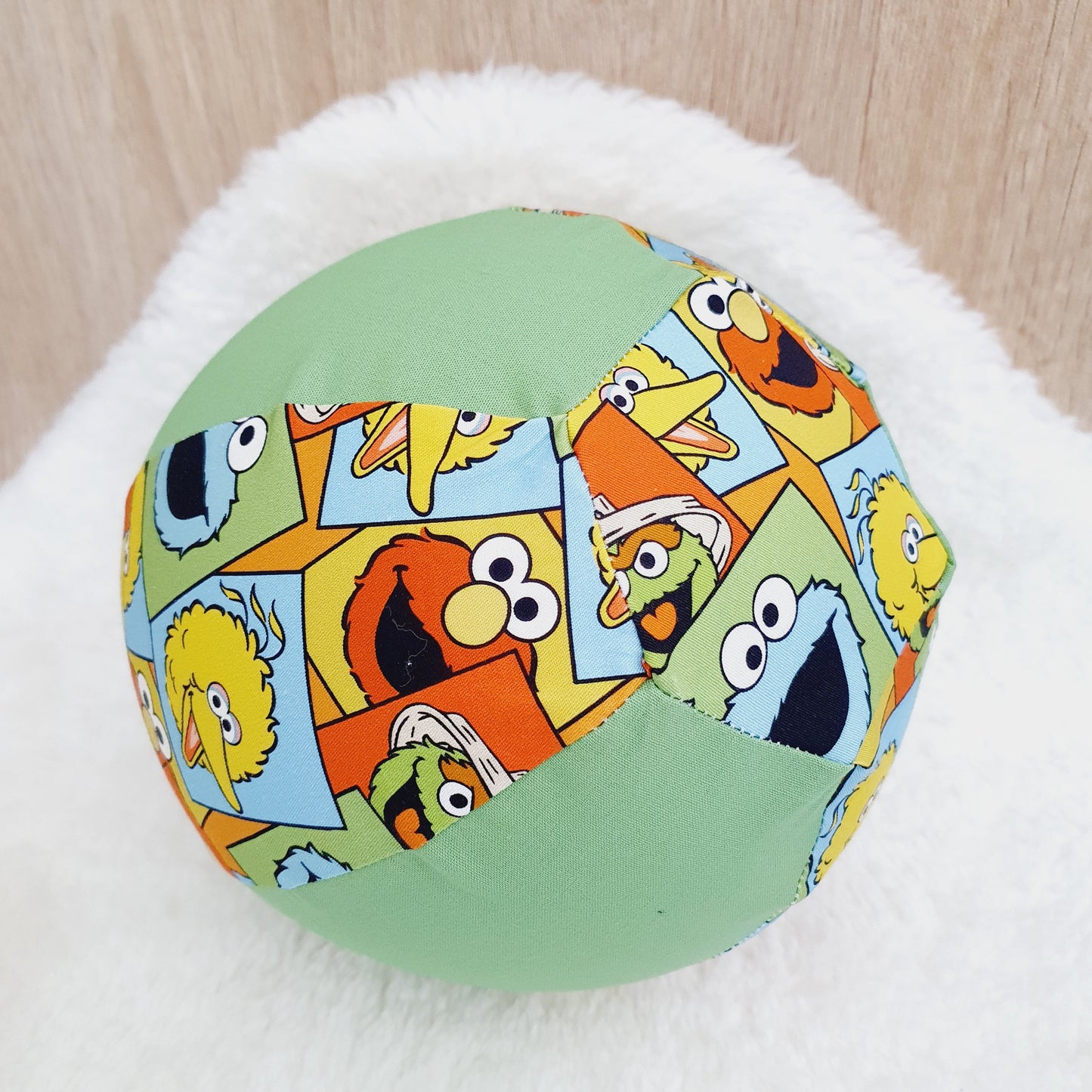 Balloon Ball Cover - Balloon Balls -  Handmade Fabric Balloon Cover - SESAME ST print