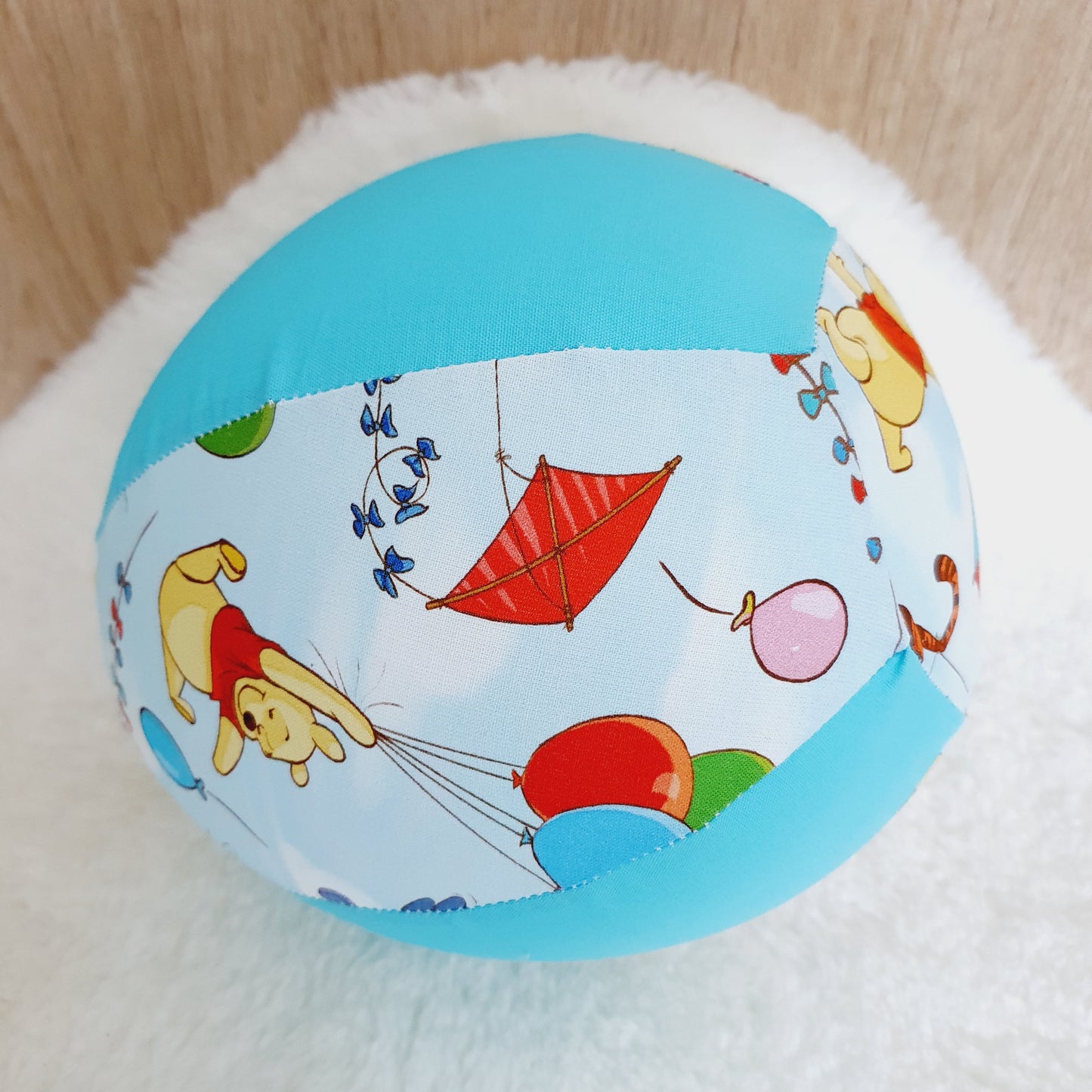 Balloon Ball Cover - Balloon Balls -  Handmade Fabric Balloon Cover - Pooh print