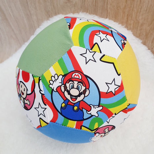 Balloon Ball Cover - Balloon Balls -  Handmade Fabric Balloon Cover - MARIO print