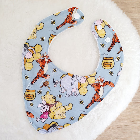 Bandana Dribble Bib, Handmade Baby Bib, Cotton / Bamboo, Ultra Absorbent