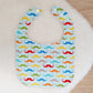 MOUSTACHE print Bib, Handmade Baby Bib, Feeding Bib