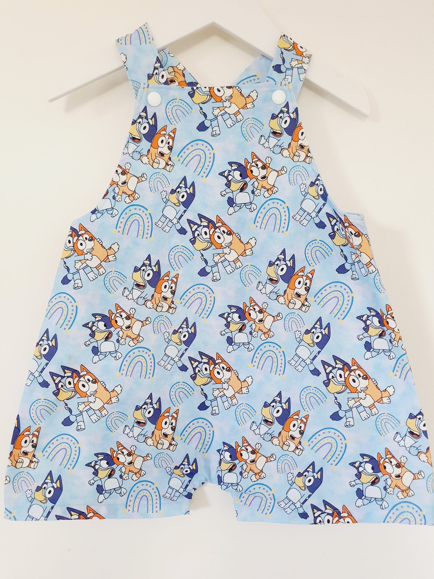 DOGS print Overalls, Baby / Toddler Overalls, Short Leg Romper, Size 2