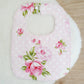 Roses Bib, Handmade Baby Bib, Large Feeding Bib