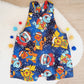 CHRISTMAS POKEMON print Overalls, Baby / Toddler Overalls, Short Leg Romper, Size 2