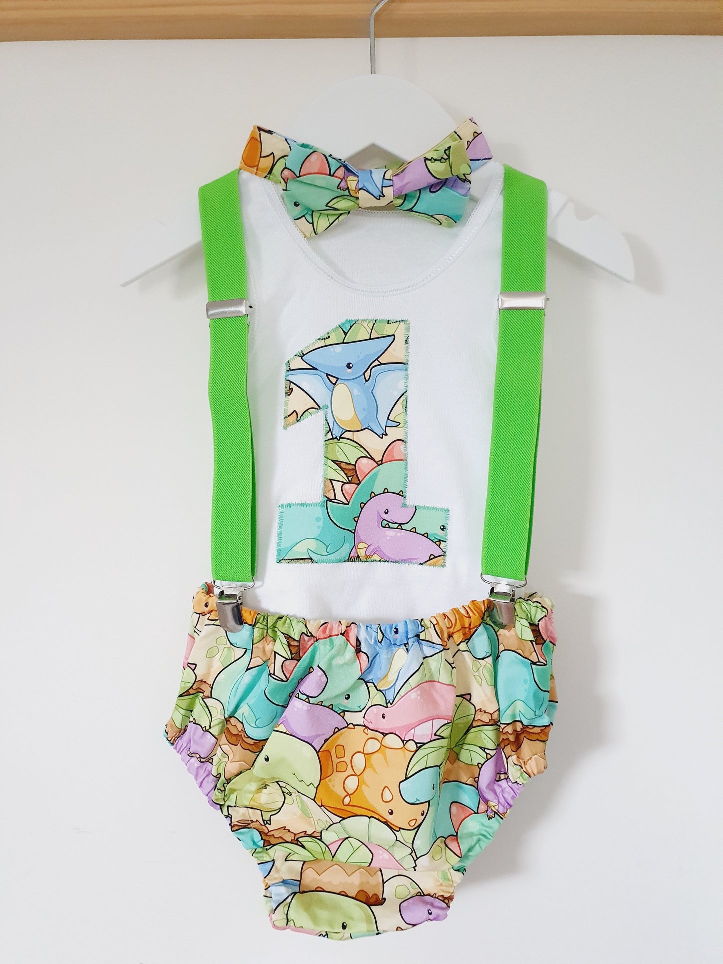 Dinosaur Boys 1st Birthday Outfit, Size 1