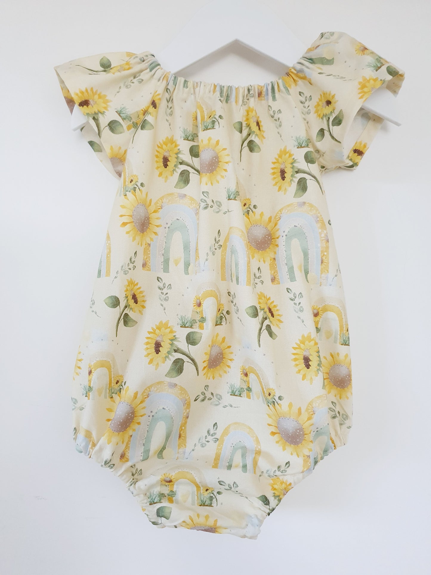 Sunflowers Baby Girl Playsuit, Size 1