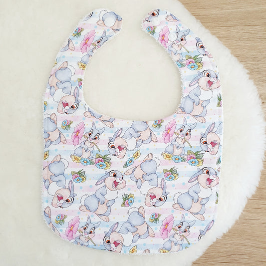 Thumper print Bib, Handmade Baby Bib, Feeding Bib