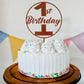 1st Birthday Cake Topper - Chocolate Brown