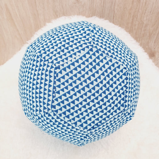 Balloon Ball Cover - Balloon Balls - Handmade Fabric Balloon Cover - BLUE TRIANGLES