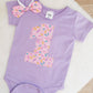 Girls 1st Birthday Short Sleeve Bodysuit & Headband Set, Size 0