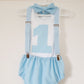 Light Blue Boys 1st Birthday Outfit, Size 1