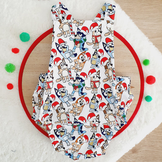 CHRISTMAS DOGS Baby Romper, Size 1
