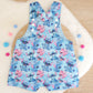 STITCH print Overalls, Baby Overalls, Short Leg Romper, Size 1