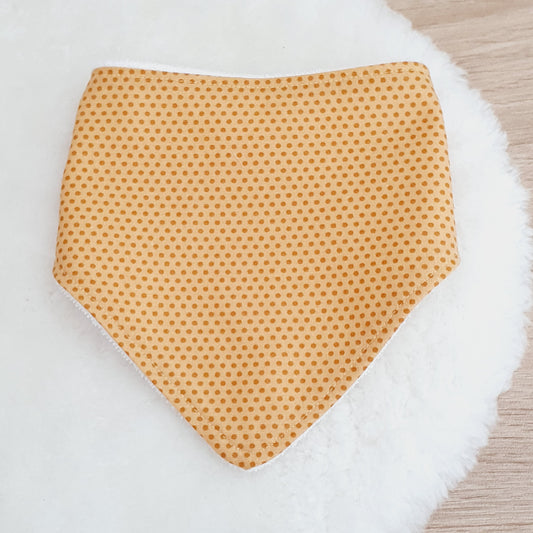 Mustard Bandana Dribble Bib - Bamboo Backed Ultra Absorbent Bib