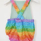 RAINBOW SPARKLE print Baby Romper, Size 1