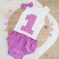 MAUVE Girls 1st Birthday - Cake Smash Outfit, Size 0
