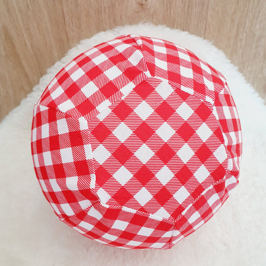 Balloon Ball Cover - Balloon Balls -  Handmade Fabric Balloon Cover - RED GINGHAM