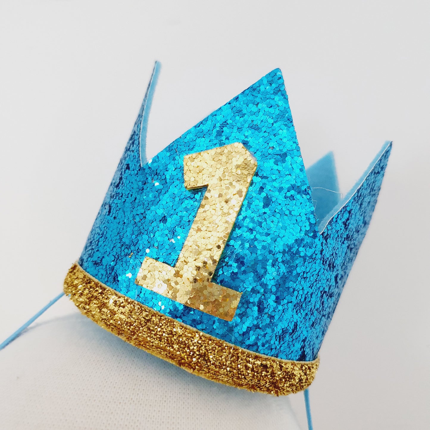 1st Birthday Crown / Party Hat / Headband - BLUE
