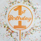 1st Birthday Cake Topper - Peachy Pink