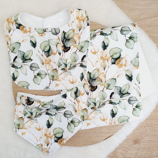 GUM Baby Bibs and Burp Cloth Gift Set, Baby Shower Gift, Newborn Gift, Australian Baby Gift